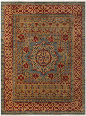 Light Blue 10' x 13' 1 Palace Rectangle Area Rug