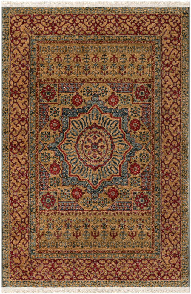 Light Blue 4' 1 x 6' 1 Palace Rectangle Area Rug