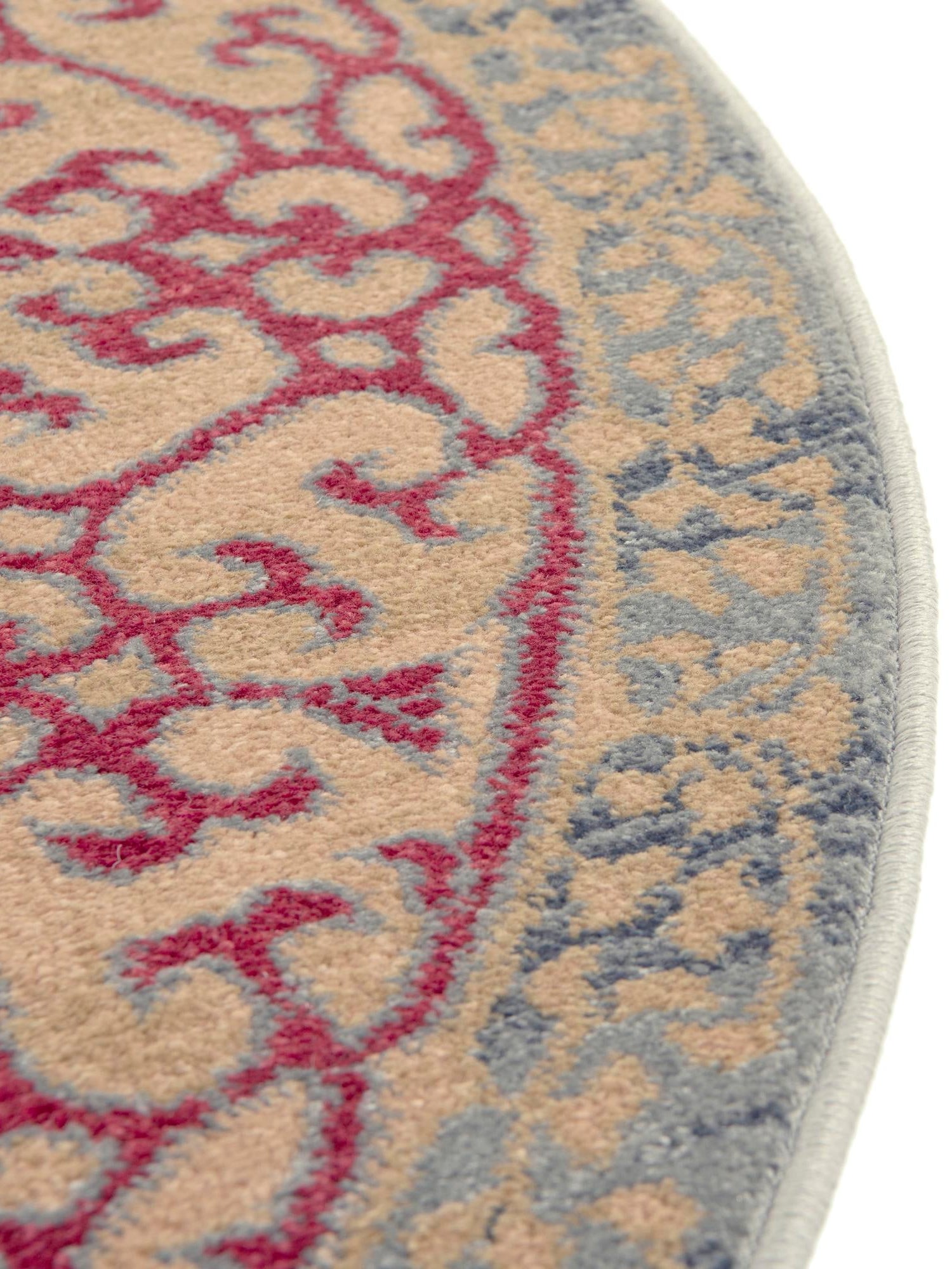 Light Blue 8' x 8' Palace Round Area Rug