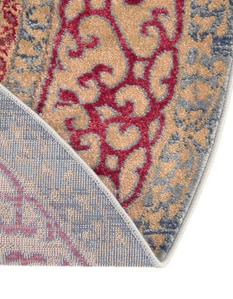 Light Blue 5' 1 x 5' 1 Palace Round Area Rug Traditional Motif Design 100% Polypropylene Majestic Carpet for Elegant Interior Decorating for Sale at Rug Engine
