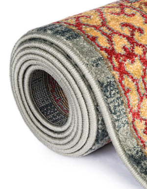 Light Blue 5' 1 x 5' 1 Palace Round Area Rug