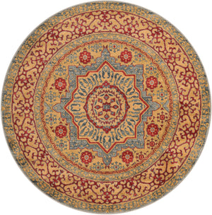Light Blue 5' 1 x 5' 1 Palace Round Area Rug