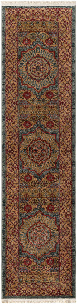 Light Blue 2' x 8' Palace Runner Area Rug