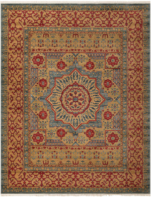 Light Blue 8' x 10' Palace Rectangle Area Rug