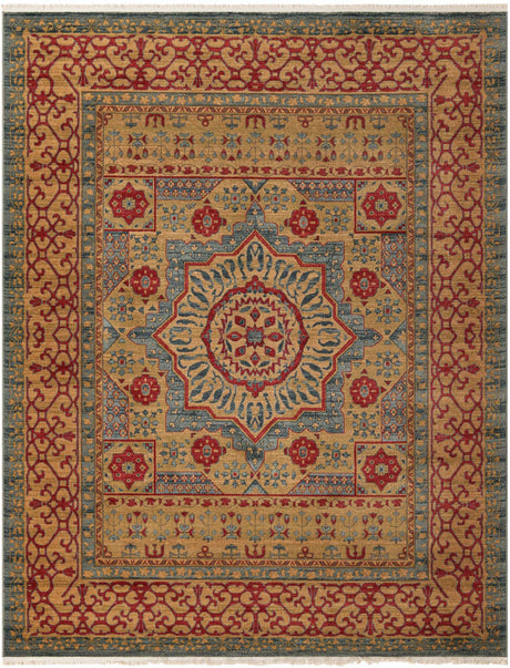 Light Blue 8' x 10' Palace Rectangle Area Rug