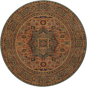 Blue 5' 1 x 5' 1 Palace Round Area Rug