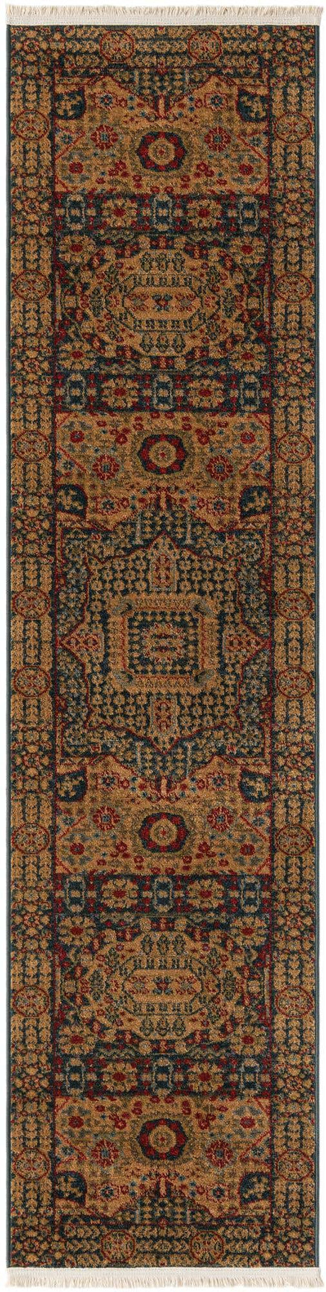 Blue 2' x 8' Palace Runner Area Rug