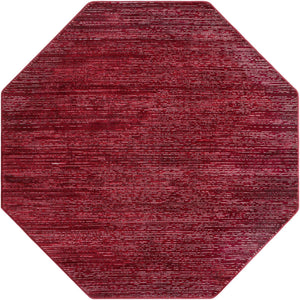 Red 5' 3 x 5' 3 Finsbury Octagon Area Rug 60% Polypropylene & 40% Polyester Contemporary Carpet for Living Rooms, Dining, Offices for Sale at Rug Engine