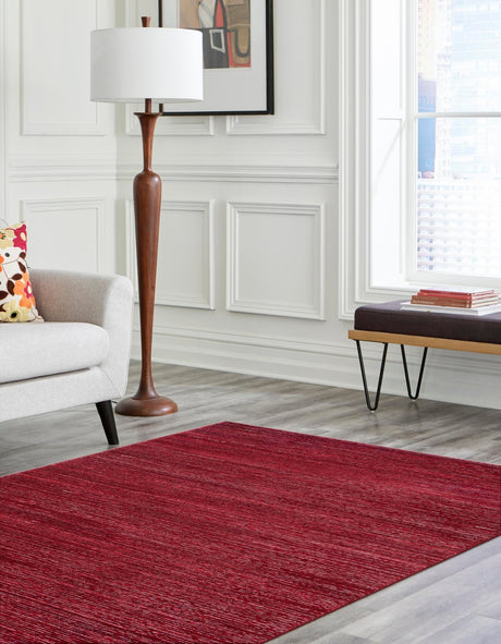 Red 4' 1 x 6' 1 Finsbury Rectangle Area Rug 60% Polypropylene & 40% Polyester Contemporary Carpet for Living Rooms, Dining, Offices for Sale at Rug Engine