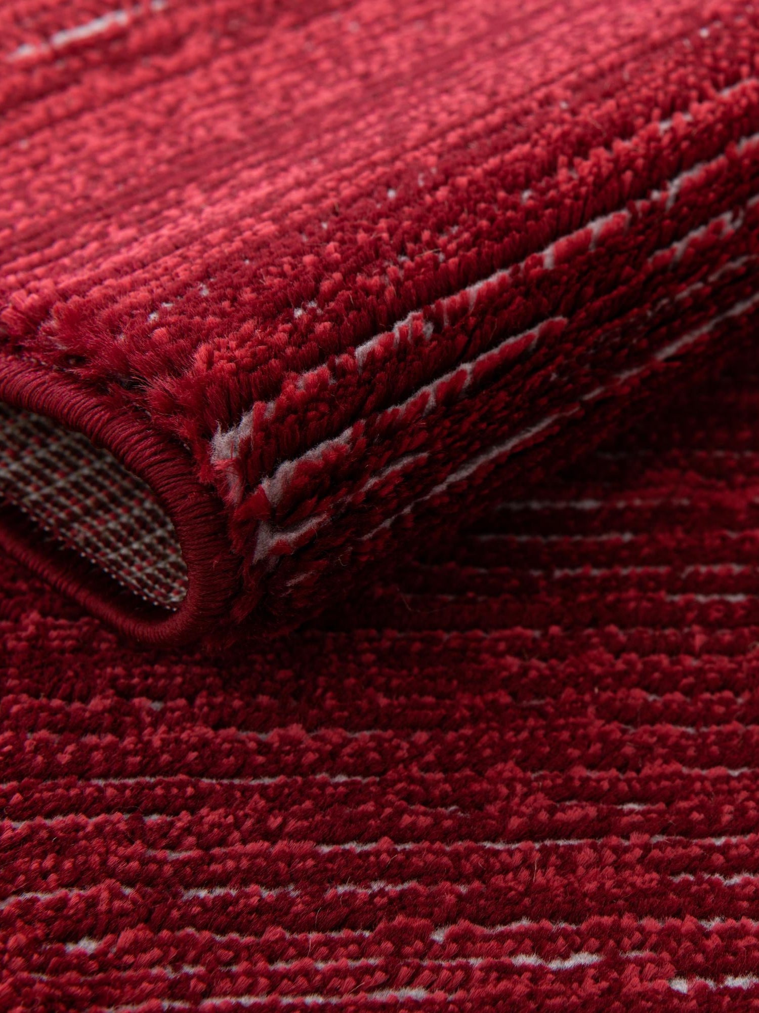 Red 4' 1 x 6' 1 Finsbury Rectangle Area Rug 60% Polypropylene & 40% Polyester Contemporary Carpet for Living Rooms, Dining, Offices for Sale at Rug Engine
