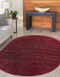 Red 7' 10 x 10' Finsbury Oval Area Rug 60% Polypropylene & 40% Polyester Contemporary Carpet for Living Rooms, Dining, Offices for Sale at Rug Engine