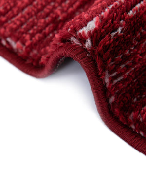 Red 7' 10 x 10' Finsbury Oval Area Rug 60% Polypropylene & 40% Polyester Contemporary Carpet for Living Rooms, Dining, Offices for Sale at Rug Engine