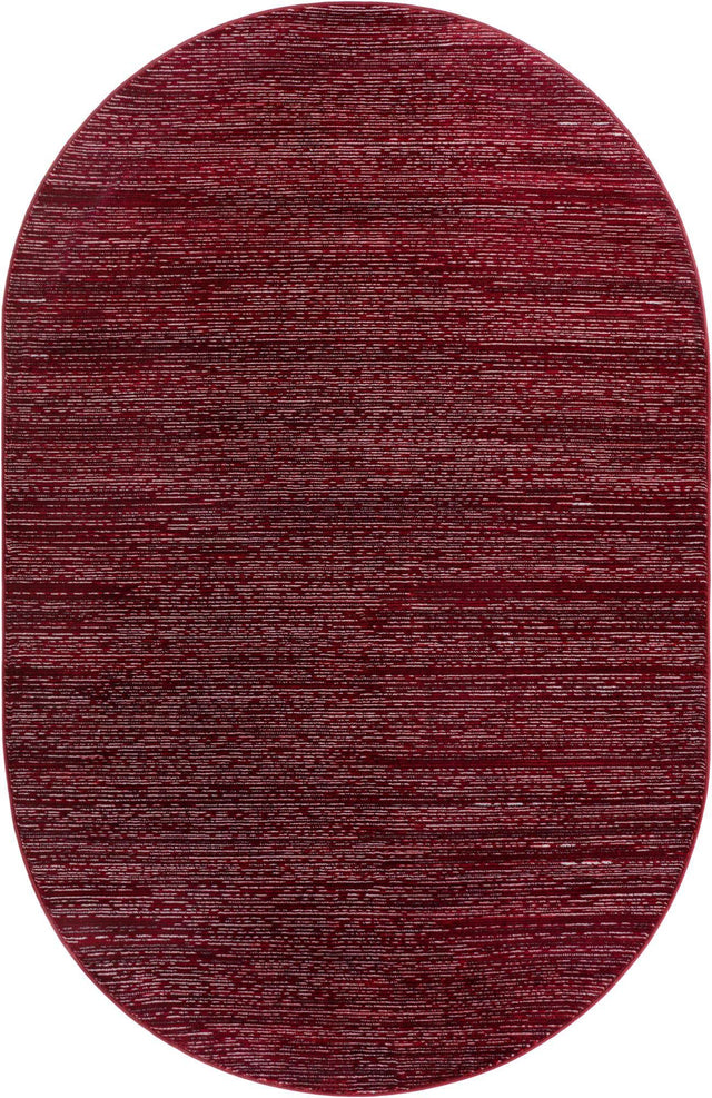 Red 5' 3 x 8' Finsbury Oval Area Rug 60% Polypropylene & 40% Polyester Contemporary Carpet for Living Rooms, Dining, Offices for Sale at Rug Engine