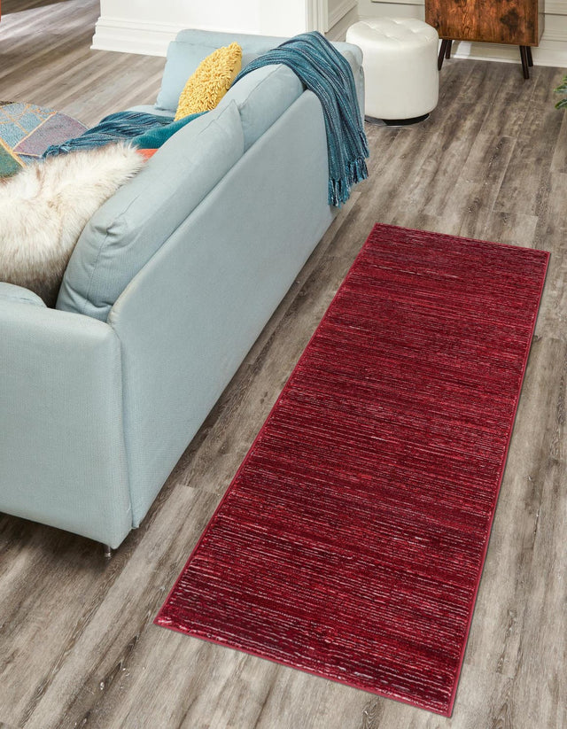 Red 2' x 6' 1 Finsbury Runner Area Rug 60% Polypropylene & 40% Polyester Contemporary Carpet for Living Rooms, Dining, Offices for Sale at Rug Engine