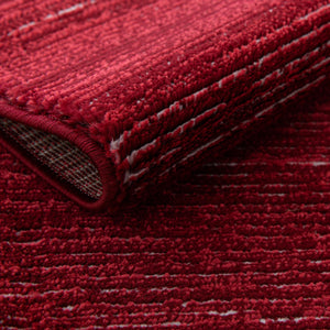 Red 2' x 6' 1 Finsbury Runner Area Rug 60% Polypropylene & 40% Polyester Contemporary Carpet for Living Rooms, Dining, Offices for Sale at Rug Engine