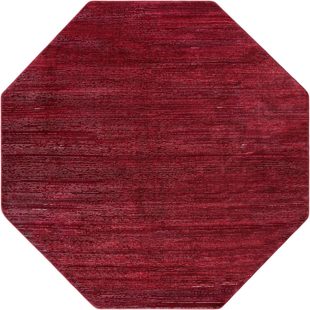Red 7' 10 x 7' 10 Finsbury Octagon Area Rug 60% Polypropylene & 40% Polyester Contemporary Carpet for Living Rooms, Dining, Offices for Sale at Rug Engine