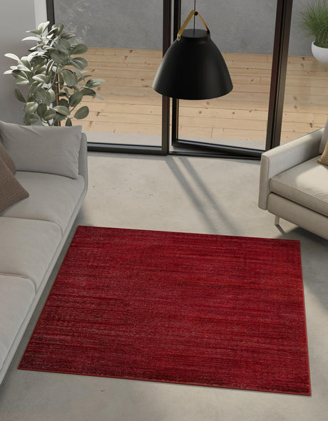 Red 7' 10 x 7' 10 Finsbury Square Area Rug 60% Polypropylene & 40% Polyester Contemporary Carpet for Living Rooms, Dining, Offices for Sale at Rug Engine