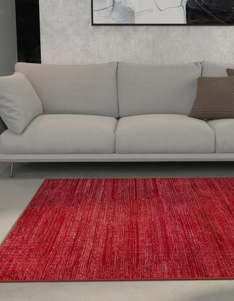 Red 7' 10 x 7' 10 Finsbury Square Area Rug 60% Polypropylene & 40% Polyester Contemporary Carpet for Living Rooms, Dining, Offices for Sale at Rug Engine