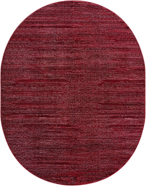 Red 7' 10 x 10' Finsbury Oval Area Rug 60% Polypropylene & 40% Polyester Contemporary Carpet for Living Rooms, Dining, Offices for Sale at Rug Engine