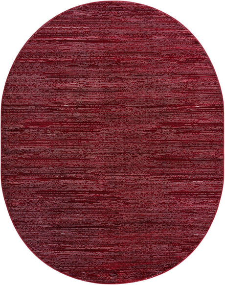 Red 7' 10 x 10' Finsbury Oval Area Rug 60% Polypropylene & 40% Polyester Contemporary Carpet for Living Rooms, Dining, Offices for Sale at Rug Engine