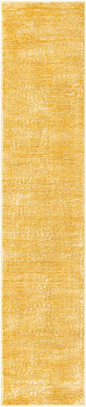 Yellow 2' x 9' 10 Finsbury Runner Area Rug 60% Polypropylene & 40% Polyester Contemporary Carpet for Living Rooms, Dining, Offices for Sale at Rug Engine