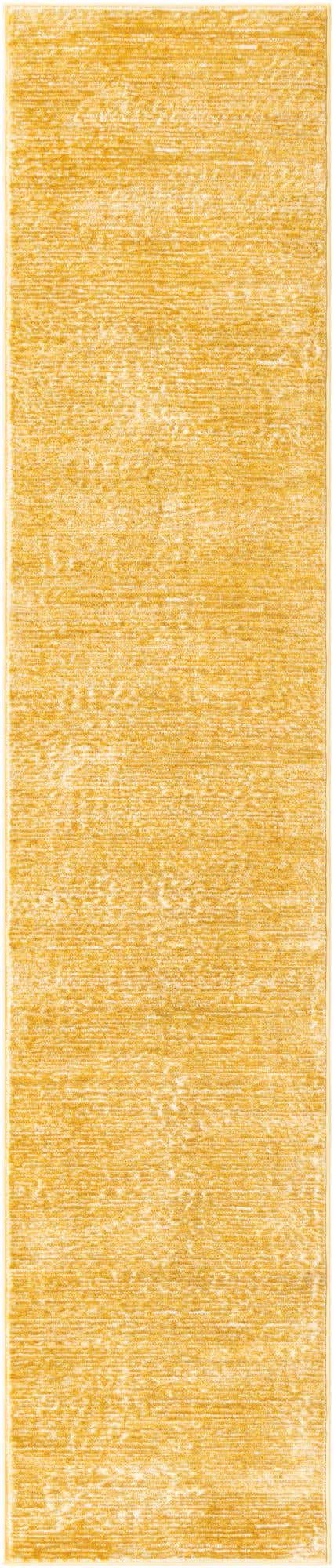 Yellow 2' x 9' 10 Finsbury Runner Area Rug 60% Polypropylene & 40% Polyester Contemporary Carpet for Living Rooms, Dining, Offices for Sale at Rug Engine