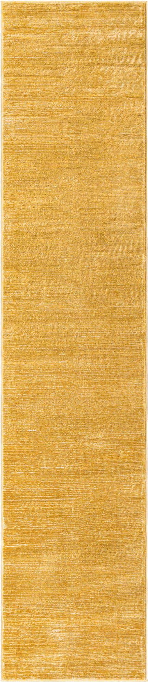 Yellow 2' 7 x 12' Finsbury Runner Area Rug 60% Polypropylene & 40% Polyester Contemporary Carpet for Living Rooms, Dining, Offices for Sale at Rug Engine
