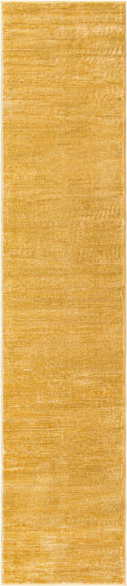 Yellow 2' 7 x 12' Finsbury Runner Area Rug 60% Polypropylene & 40% Polyester Contemporary Carpet for Living Rooms, Dining, Offices for Sale at Rug Engine