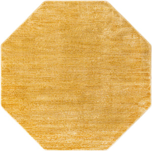 Yellow 5' 3 x 5' 3 Finsbury Octagon Area Rug 60% Polypropylene & 40% Polyester Contemporary Carpet for Living Rooms, Dining, Offices for Sale at Rug Engine