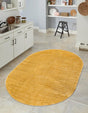 Yellow 7' 10 x 10' Finsbury Oval Area Rug 60% Polypropylene & 40% Polyester Contemporary Carpet for Living Rooms, Dining, Offices for Sale at Rug Engine