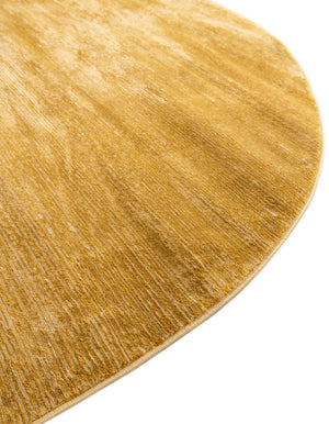 Yellow 5' 3 x 8' Finsbury Oval Area Rug 60% Polypropylene & 40% Polyester Contemporary Carpet for Living Rooms, Dining, Offices for Sale at Rug Engine