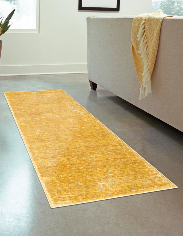 Yellow 2' x 8' Finsbury Runner Area Rug 60% Polypropylene & 40% Polyester Contemporary Carpet for Living Rooms, Dining, Offices for Sale at Rug Engine
