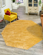 Yellow 5' 3 x 5' 3 Finsbury Octagon Area Rug 60% Polypropylene & 40% Polyester Contemporary Carpet for Living Rooms, Dining, Offices for Sale at Rug Engine