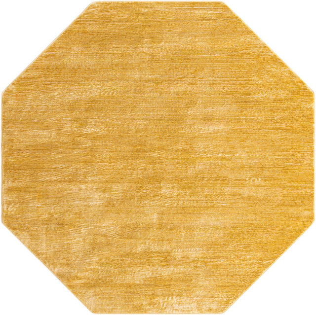 Yellow 7' 10 x 7' 10 Finsbury Octagon Area Rug 60% Polypropylene & 40% Polyester Contemporary Carpet for Living Rooms, Dining, Offices for Sale at Rug Engine