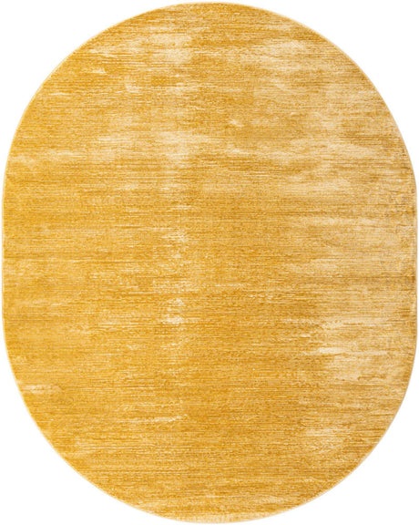 Yellow 7' 10 x 10' Finsbury Oval Area Rug 60% Polypropylene & 40% Polyester Contemporary Carpet for Living Rooms, Dining, Offices for Sale at Rug Engine