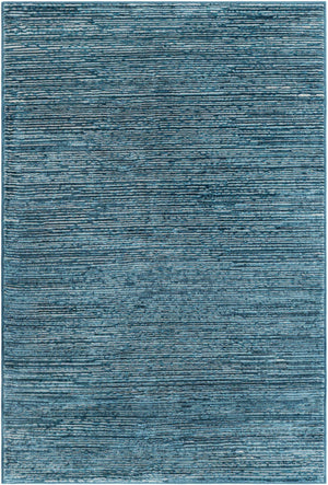 Blue 4' 1 x 6' 1 Finsbury Rectangle Area Rug 60% Polypropylene & 40% Polyester Contemporary Carpet for Living Rooms, Dining, Offices for Sale at Rug Engine