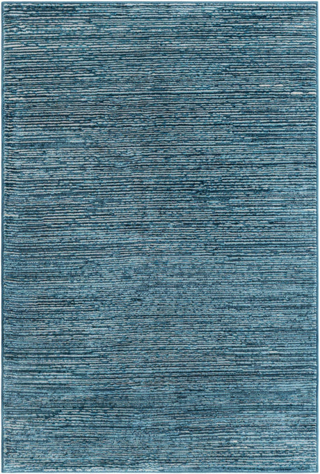 Blue 4' 1 x 6' 1 Finsbury Rectangle Area Rug 60% Polypropylene & 40% Polyester Contemporary Carpet for Living Rooms, Dining, Offices for Sale at Rug Engine
