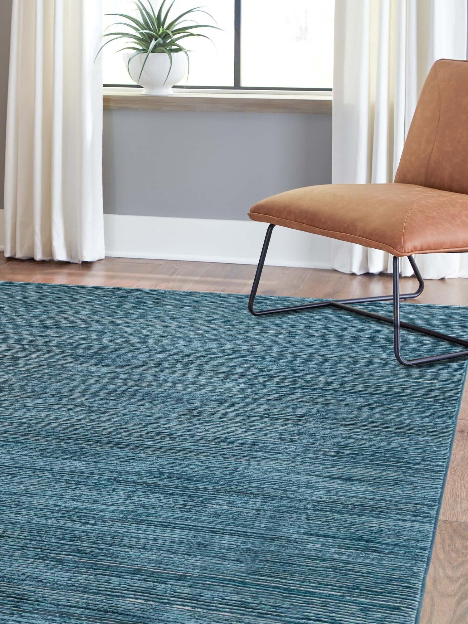 Blue 9' x 12' Finsbury Rectangle Area Rug 60% Polypropylene & 40% Polyester Contemporary Carpet for Living Rooms, Dining, Offices for Sale at Rug Engine