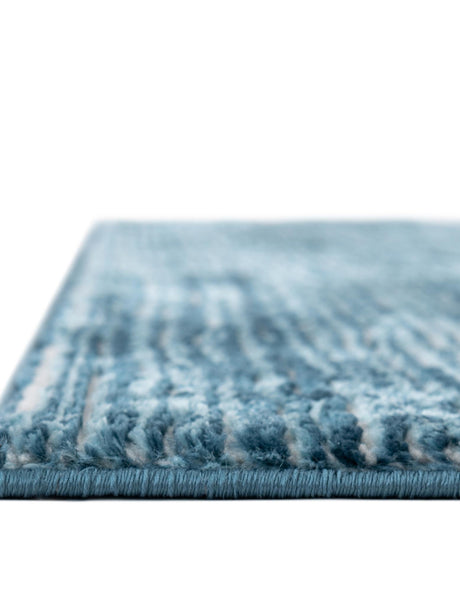 Blue 4' 1 x 6' 1 Finsbury Rectangle Area Rug 60% Polypropylene & 40% Polyester Contemporary Carpet for Living Rooms, Dining, Offices for Sale at Rug Engine