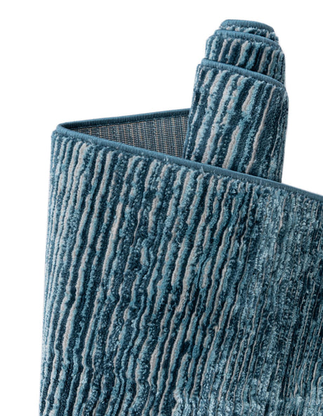 Blue 4' 1 x 6' 1 Finsbury Rectangle Area Rug 60% Polypropylene & 40% Polyester Contemporary Carpet for Living Rooms, Dining, Offices for Sale at Rug Engine