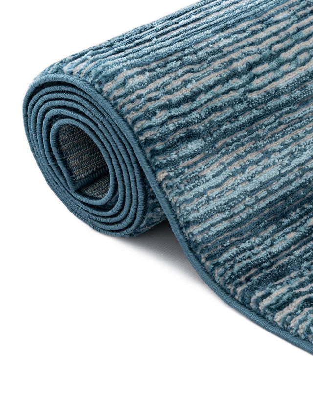 Blue 7' 10 x 10' Finsbury Rectangle Area Rug 60% Polypropylene & 40% Polyester Contemporary Carpet for Living Rooms, Dining, Offices for Sale at Rug Engine