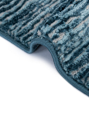 Blue 2' x 6' 1 Finsbury Runner Area Rug 60% Polypropylene & 40% Polyester Contemporary Carpet for Living Rooms, Dining, Offices for Sale at Rug Engine