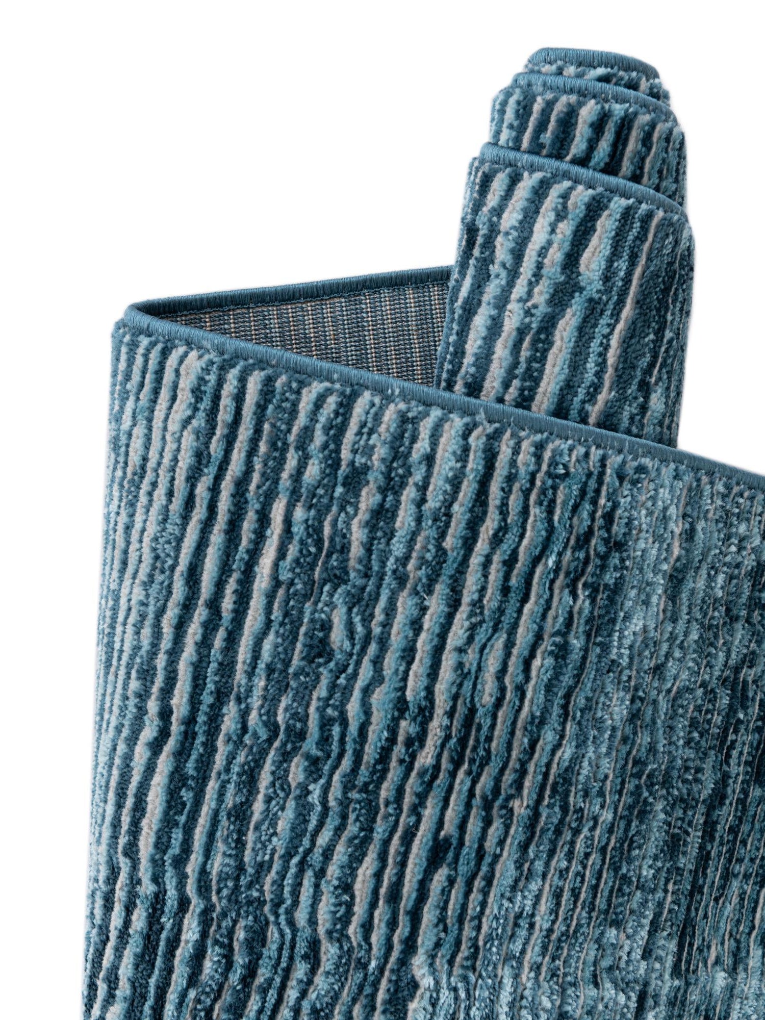 Blue 2' 7 x 12' Finsbury Runner Area Rug 60% Polypropylene & 40% Polyester Contemporary Carpet for Living Rooms, Dining, Offices for Sale at Rug Engine