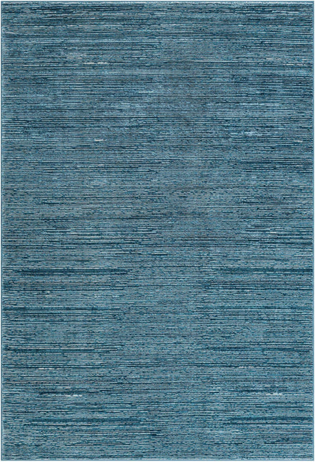 Blue 6' 1 x 9' Finsbury Rectangle Area Rug 60% Polypropylene & 40% Polyester Contemporary Carpet for Living Rooms, Dining, Offices for Sale at Rug Engine