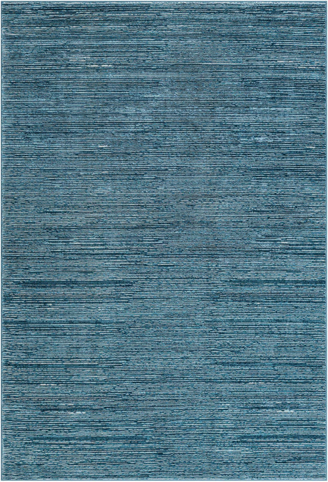 Blue 6' 1 x 9' Finsbury Rectangle Area Rug 60% Polypropylene & 40% Polyester Contemporary Carpet for Living Rooms, Dining, Offices for Sale at Rug Engine
