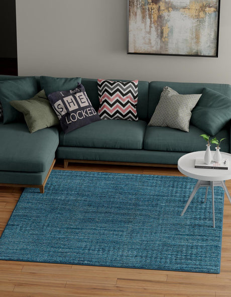 Blue 7' 10 x 7' 10 Finsbury Square Area Rug 60% Polypropylene & 40% Polyester Contemporary Carpet for Living Rooms, Dining, Offices for Sale at Rug Engine