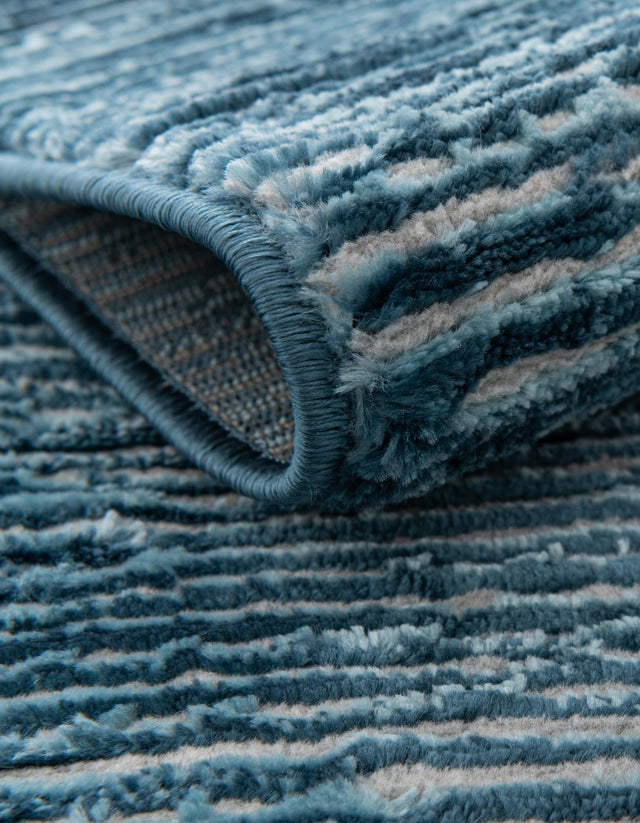 Blue 7' 10 x 7' 10 Finsbury Square Area Rug 60% Polypropylene & 40% Polyester Contemporary Carpet for Living Rooms, Dining, Offices for Sale at Rug Engine