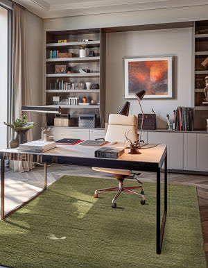 Green 10' x 14' 1 Finsbury Rectangle Area Rug 60% Polypropylene & 40% Polyester Contemporary Carpet for Living Rooms, Dining, Offices for Sale at Rug Engine