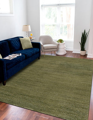 Green 7' 10 x 11' Finsbury Rectangle Area Rug 60% Polypropylene & 40% Polyester Contemporary Carpet for Living Rooms, Dining, Offices for Sale at Rug Engine