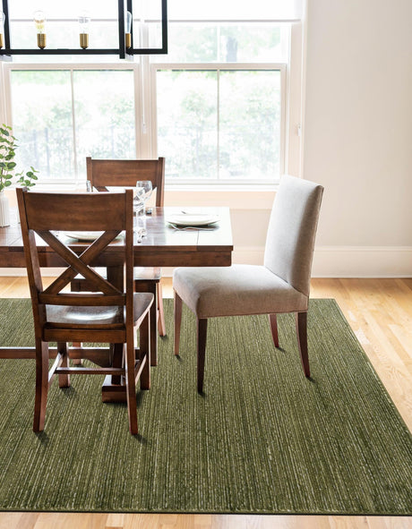 Green 7' 10 x 10' Finsbury Rectangle Area Rug 60% Polypropylene & 40% Polyester Contemporary Carpet for Living Rooms, Dining, Offices for Sale at Rug Engine